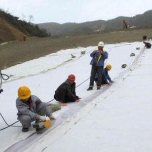 白溪水庫(kù)復(fù)合土工膜施工